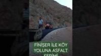FİNİŞER İLE KÖY YOLUNA ASFALT SERİMİ | ERZİNCAN KEMALİYE AŞAĞIUMUTLU KÖYÜ